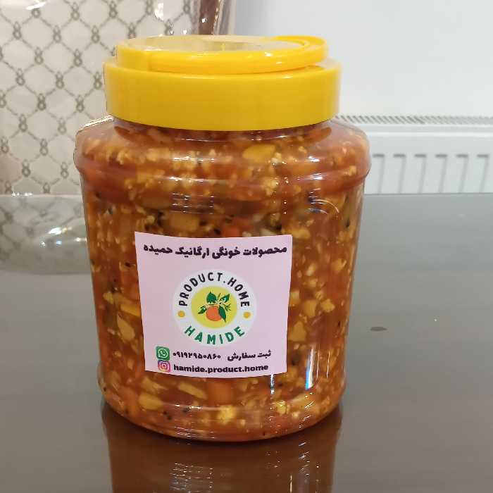 ترشی مشهدی 1200گرم هرظرف خونگی سالم و بهداشتی 