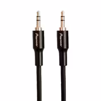 کابل AUX برند پایونیر 1 متری ضخیم رنگ مشکی بدون پک