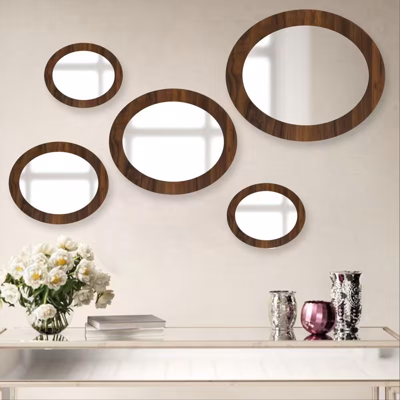 آینه الف مدل نگین مجموعه 5 عددی