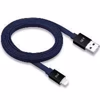 کابل جاست موبایل لایتنینگ ALUCABLE FLAT DELUXE 1.2 متر - آبی - Hiapple.ir
