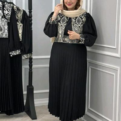 پیراهن زنانه تافته سه تیکه مدل پیراهن کرپ اندونزی و کمربند