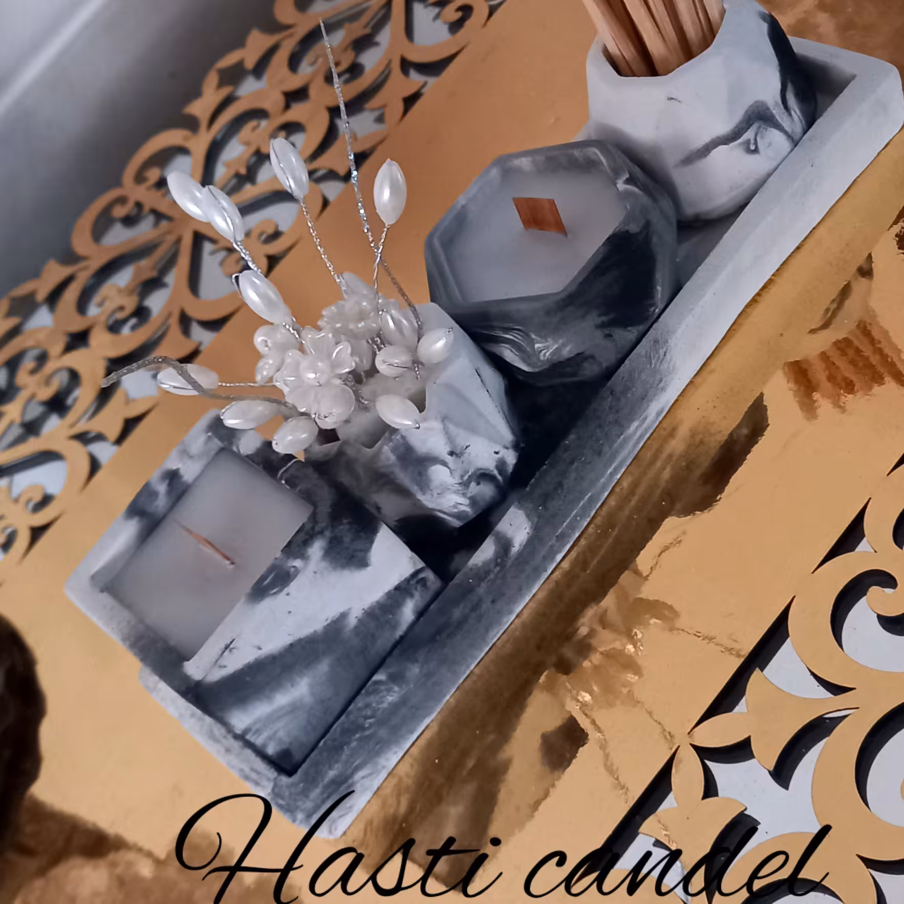 ست مینیاتوری رنگ سفید و مشکی