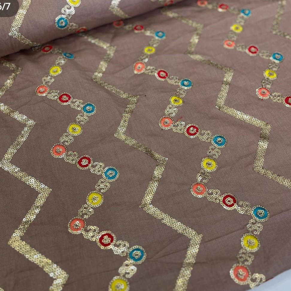 پارچه لینن هندی سوزن دوزی