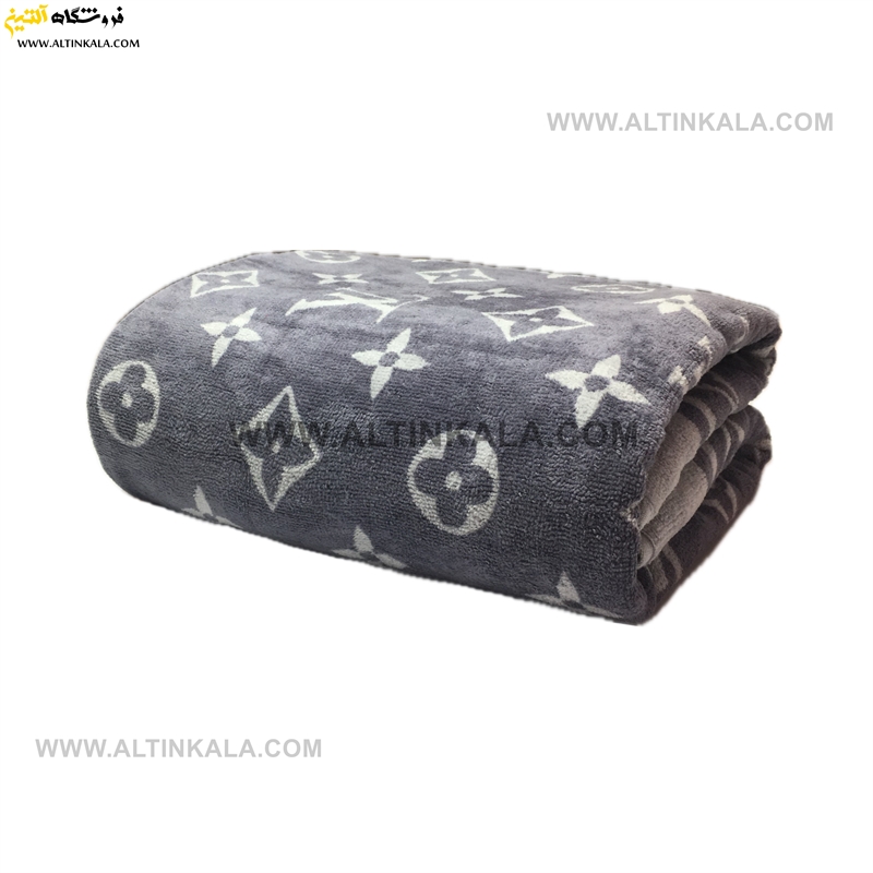 حوله حمامی پودایران طرح لویی ویتون طوسی 90×150