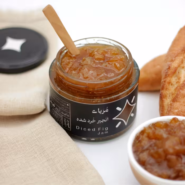 مربای انجیر خردشده خانگی-حدود 850  گرمی-بدون هیچ ماده افزودنی و نگهدارنده  