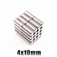 آهنربا نئودیمیوم 4x10mm میلیمتر سوپر مگنت استوانه بسته 5 عددی میتراکانا 