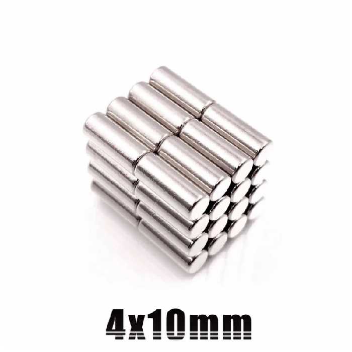 آهنربا نئودیمیوم 4x10mm میلیمتر سوپر مگنت استوانه بسته 5 عددی میتراکانا 