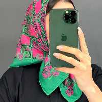 باندانا یا مینی اسکارف نخی طرح شنل سرخابی ارسال رایگان 