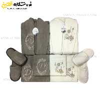 سرویس حوله عروس و داماد 10تکه گلدوزی سه بعدی برند DOST