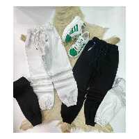 شلوار کتان کت دار  در دو رنگ بندی سفید و مشکی مناسب 6سال تا 16 سال مناسب پسر و دختر 