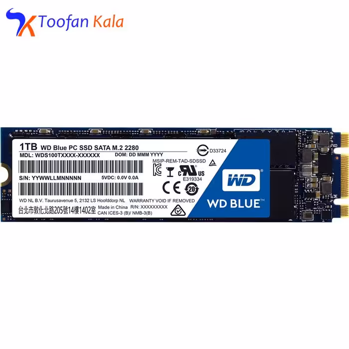 حافظه SSD وسترن دیجیتال مدل BLUE WDS100T1B0B ظرفیت 1 ترابایت