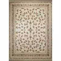 فرش ماشینی افرند 1200 شانه گل برجسته زمینه نقره ای کد 2224 (نه متری)