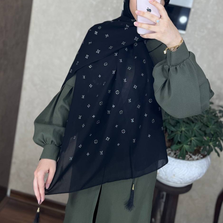 شال مجلسی مشکی محرمی ال وی 
