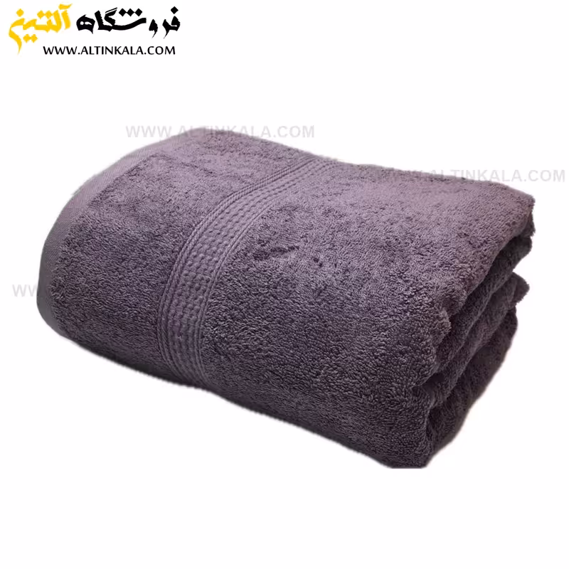 حوله حمامی برق لامع طرح دیور 100×165 بنفش بادمجانی
