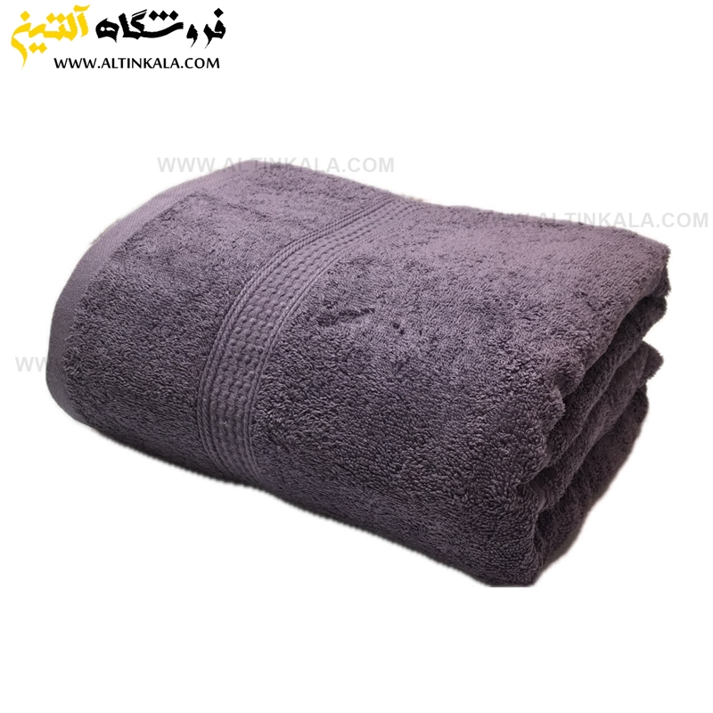 حوله حمامی برق لامع طرح دیور 100×165 بنفش بادمجانی