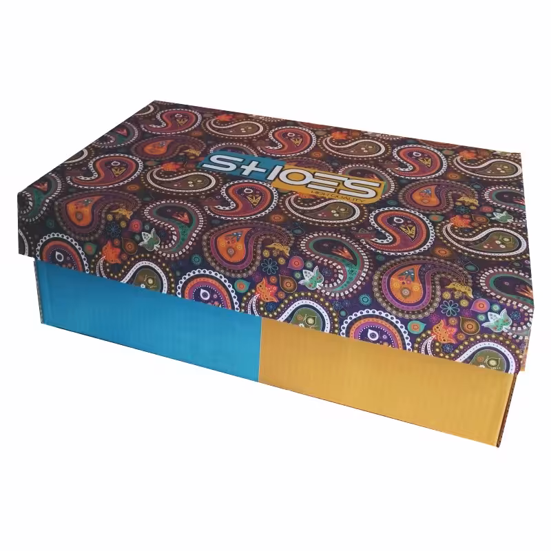 جعبه کفش زنانه طرح ترمه بسته 50 عددی