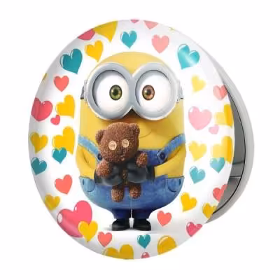 آینه جیبی خندالو طرح مینیون Minions مدل تاشو کد 2441