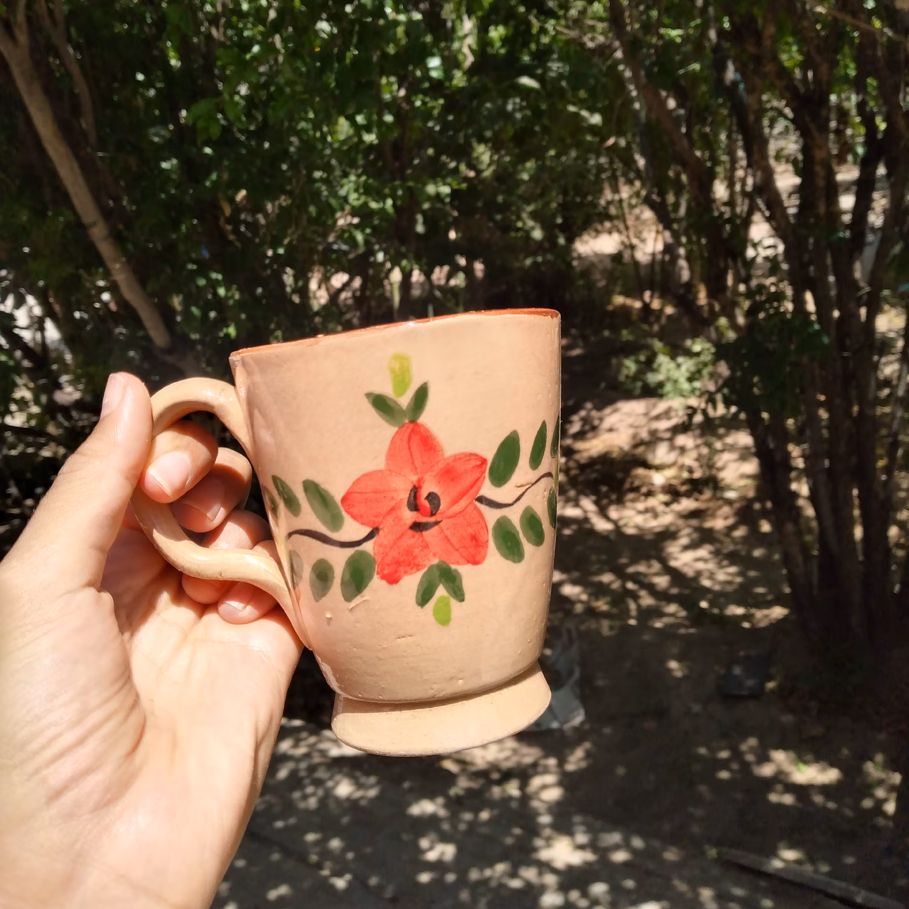 لیوان سفالی لعابی