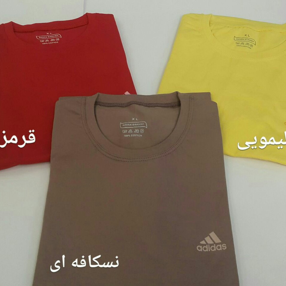 تیشرت نخی مردانه آستین کوتاه یقه گرد (سایز ایکس لارج) تک و عمده