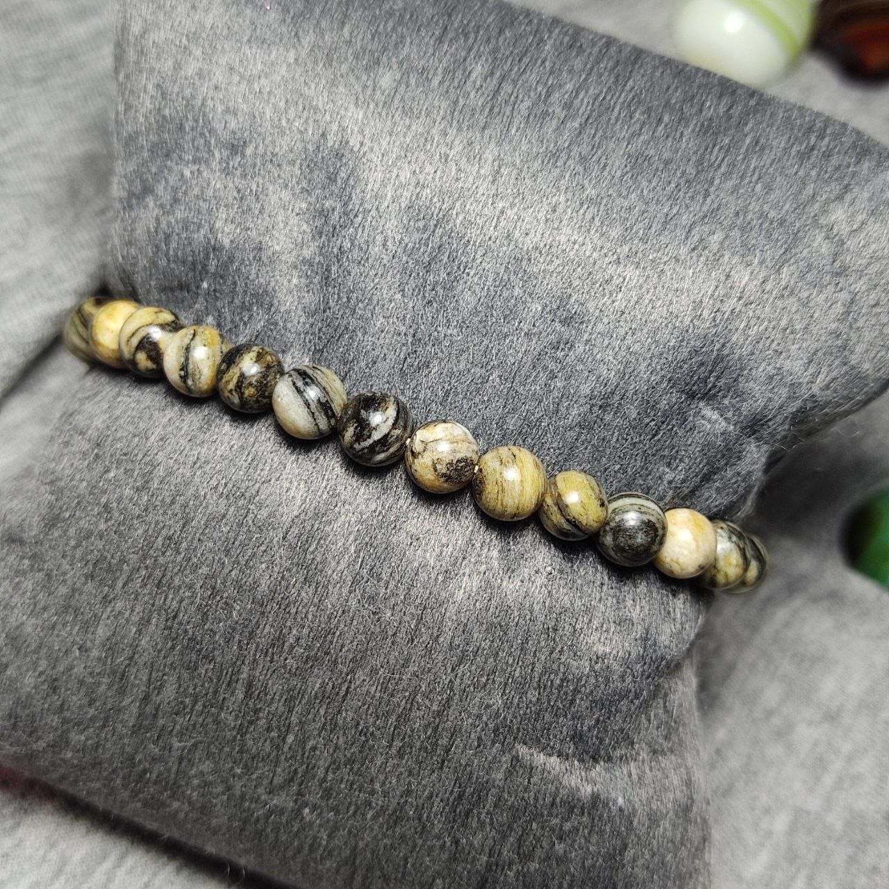 دستبند فوق العاده زیبا با مهره های جاسپر طبیعی خاص معدنی
کد 28238