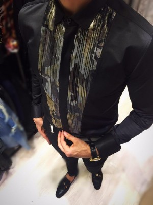 پیراهن خاص مردانه پلیسه مدل چریک