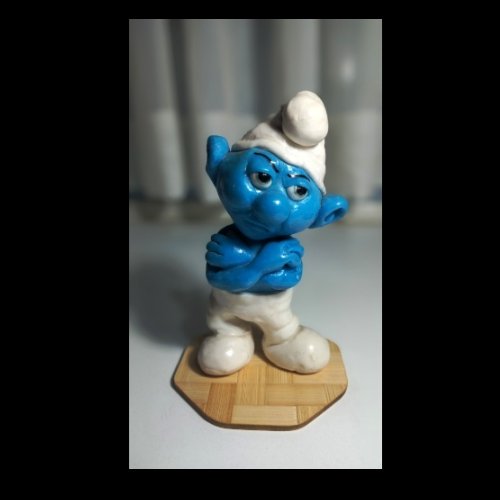 مجسمه خمیر گل چینی اسمورف