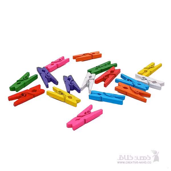 گیره چوبی رنگی