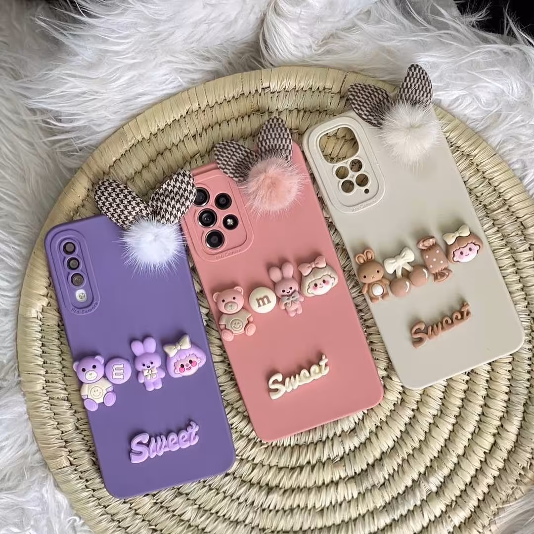 قاب عروسکی پاپیون خرگوشی در رنگبندی جذاب برای سامسونگ شیائومی و آیفون