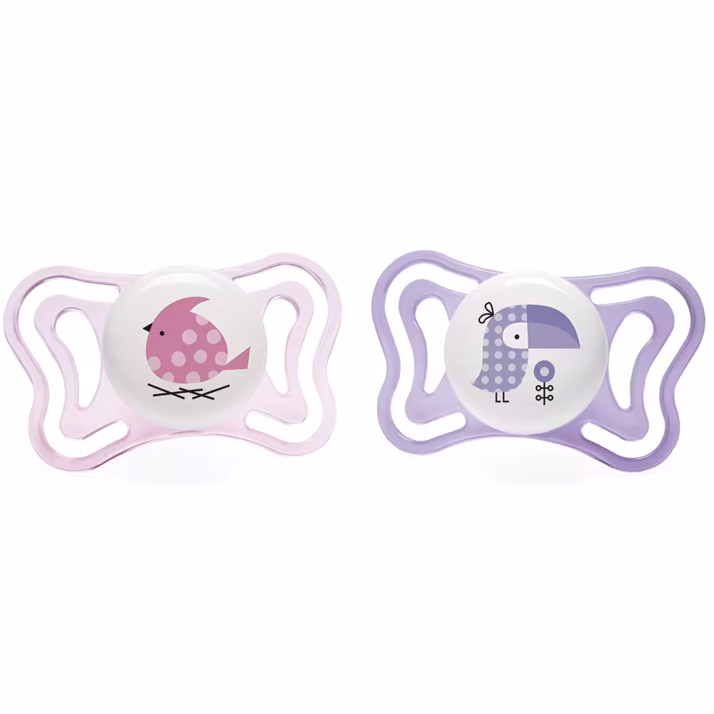 پستانک ارتودنسی 2-6 ماه دخترانه مدل فیزیوفرما چیکو Chicco