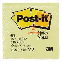پست ایت (استیک نوت) 76*76 زرد کد 654 POST-IT