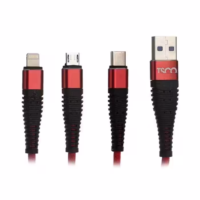 کابل تبدیل USB به MicroUSB ، Type-C و لایتنینگ مدل TC A33