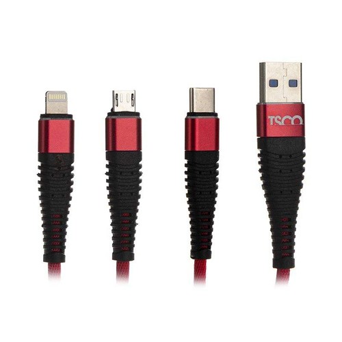 کابل تبدیل USB به MicroUSB ، Type-C و لایتنینگ مدل TC A33