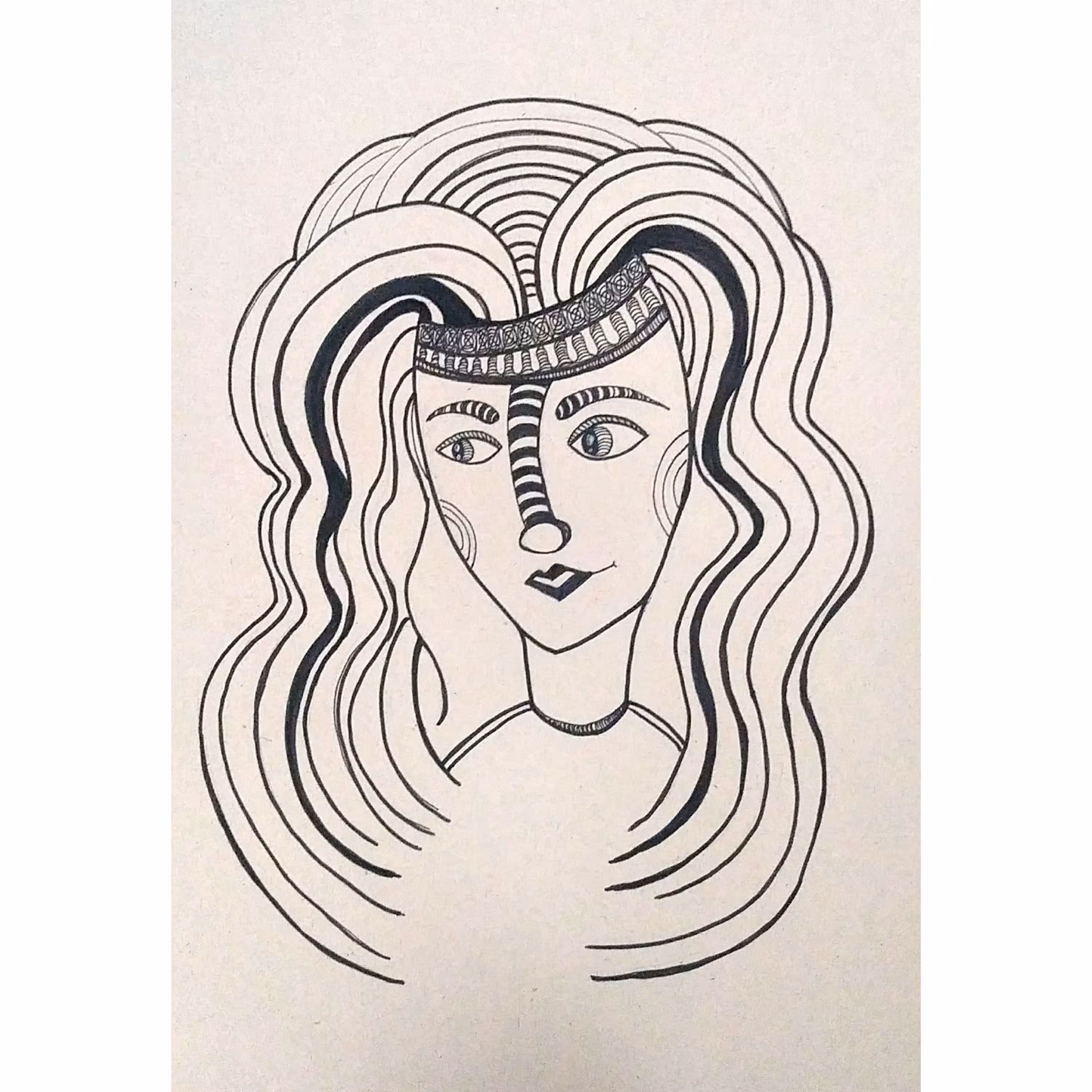 نقاشی  فانتزی 14 سایز A3 طراحی با راپید و ماژیک طراحی