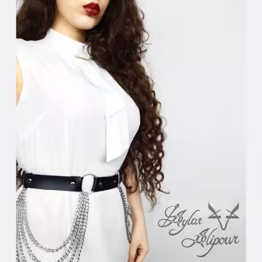 کمربند چرم زنجیر دار شیک ک 204