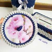 رویه دستمال وسطل تریکوبافی