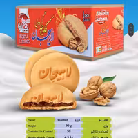 کلوچه گردویی 90 گرم  50 عدد دو قلو  شیرین جهان لاهیجان 