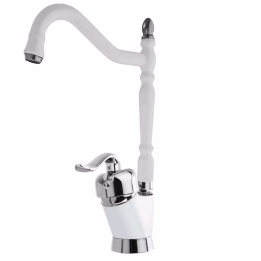 شیر ظرفشویی سفید کروم 