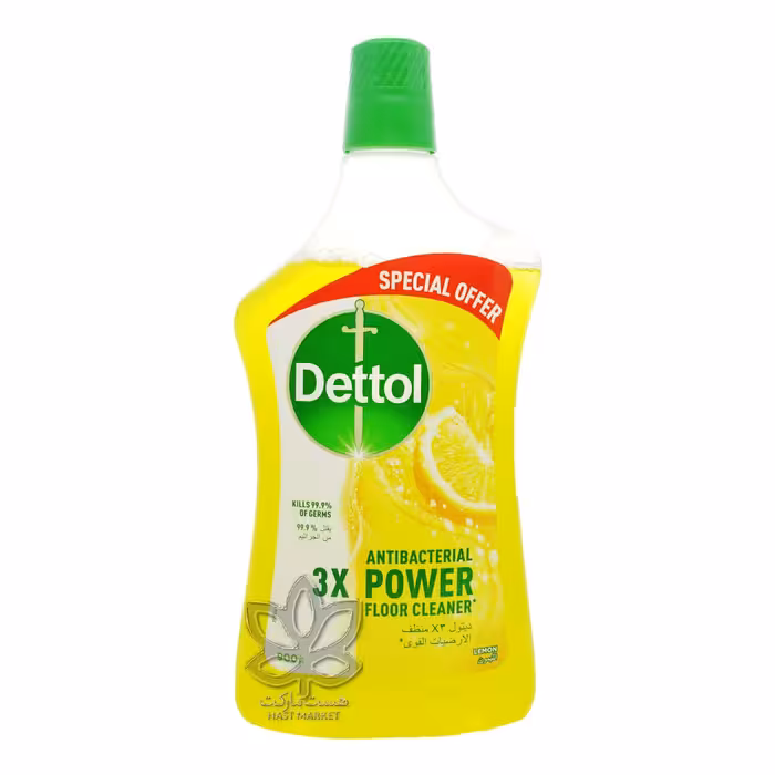 مایع پاک کننده زمین شوی آنتی باکتریال رایحه لیمو 900 میل دتول - dettol