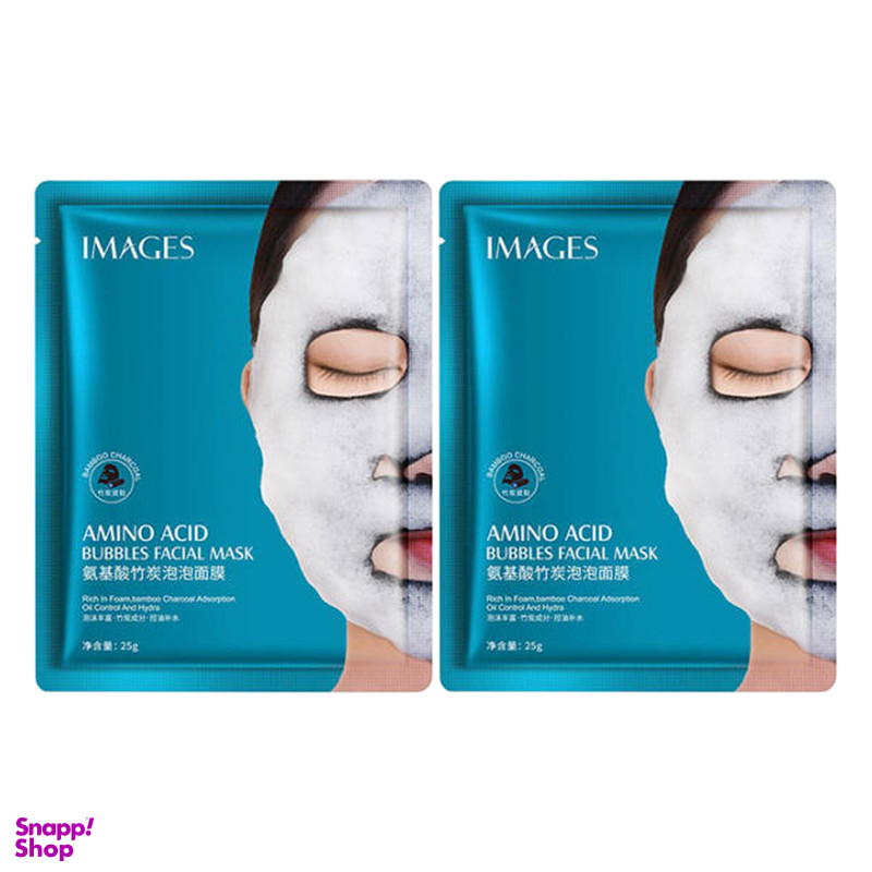 ماسک صورت ایمجز مدل حبابی وزن 25 گرم مجموعه 2 ععدی