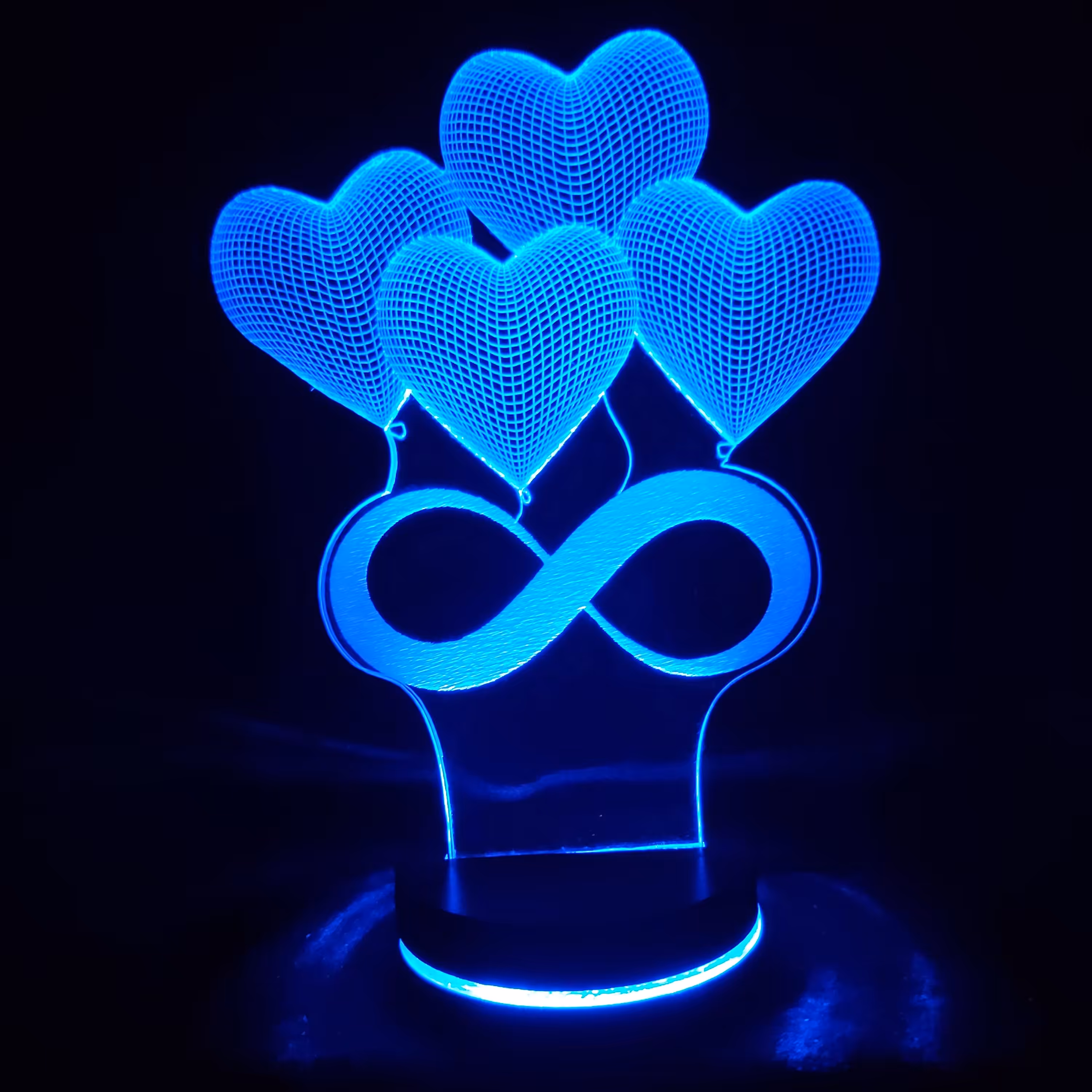 بالبینگ آباژور شبخواب چراغ خواب سه بعدی قلب و بی نهایت