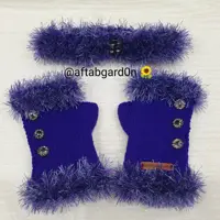 دستکش بافتنی بدون انگشت و تل سر گالری آفتابگردون
