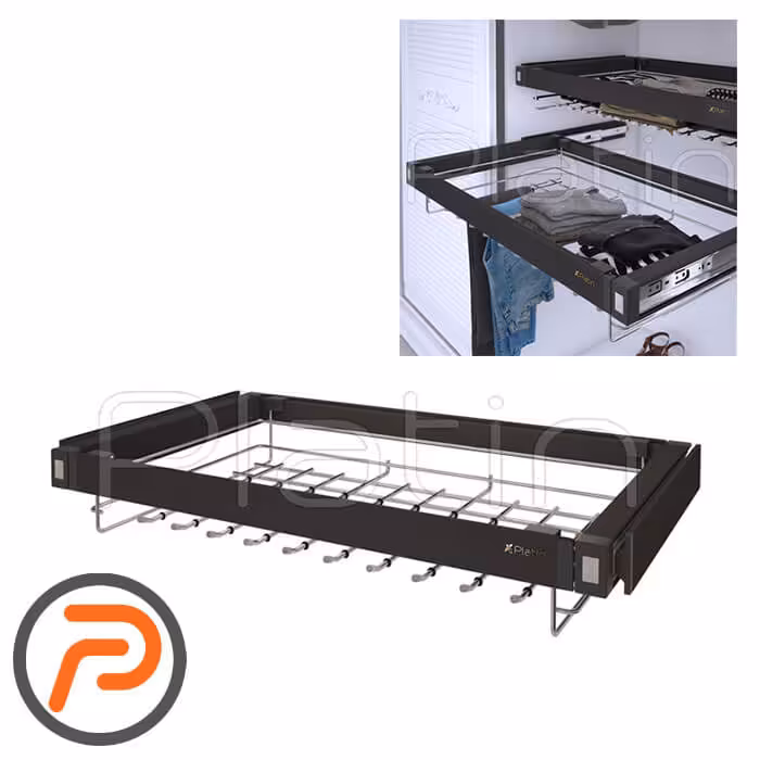 کشویی جا البسه و شلواری مفتولی پلاتین