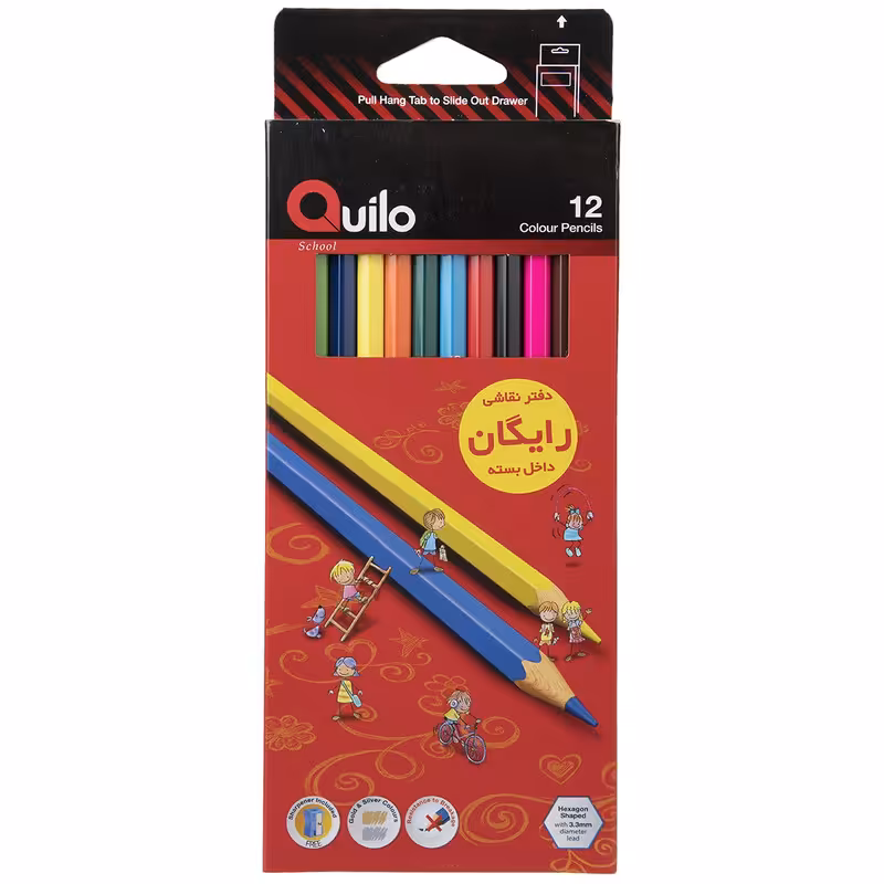 مداد رنگی 12 رنگ کوییلو کد 634003