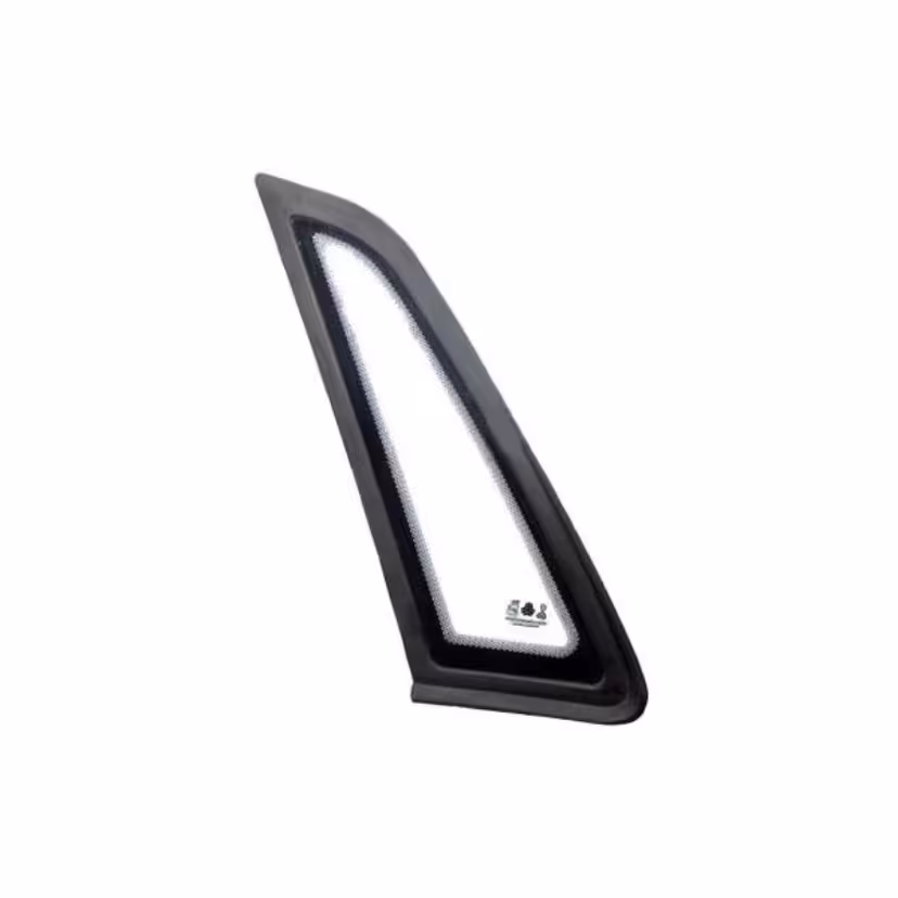 شیشه لچکی با نوار رو ستونی پراید هاچبک 111 راست (پس کرایه)