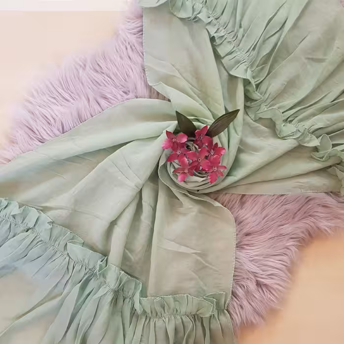 شال وال اسلپ دامنی سبز مغز پسته ای