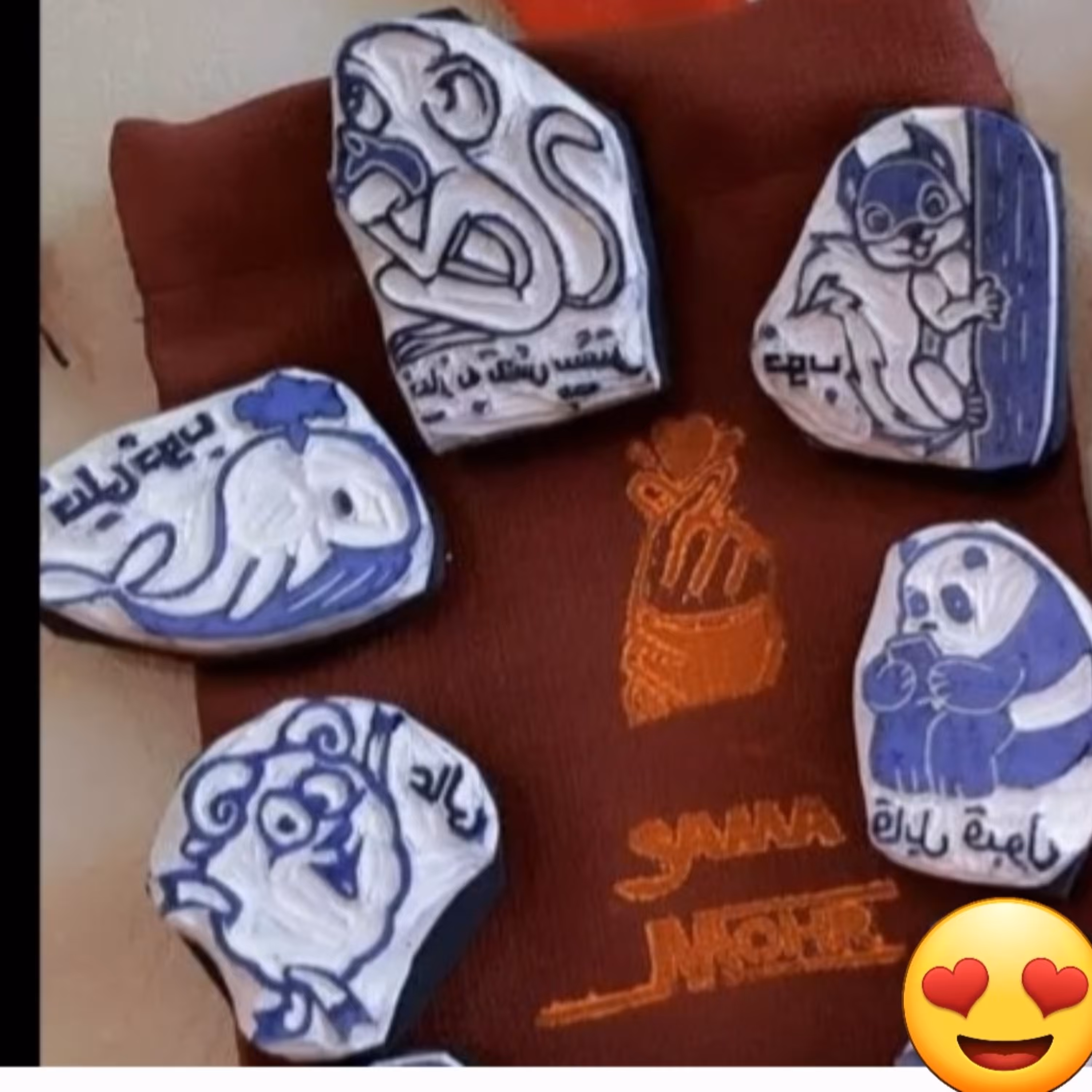 مهرمعلم..مهر توصیفی....پک 5 عددی .با پایه فوم فشرده