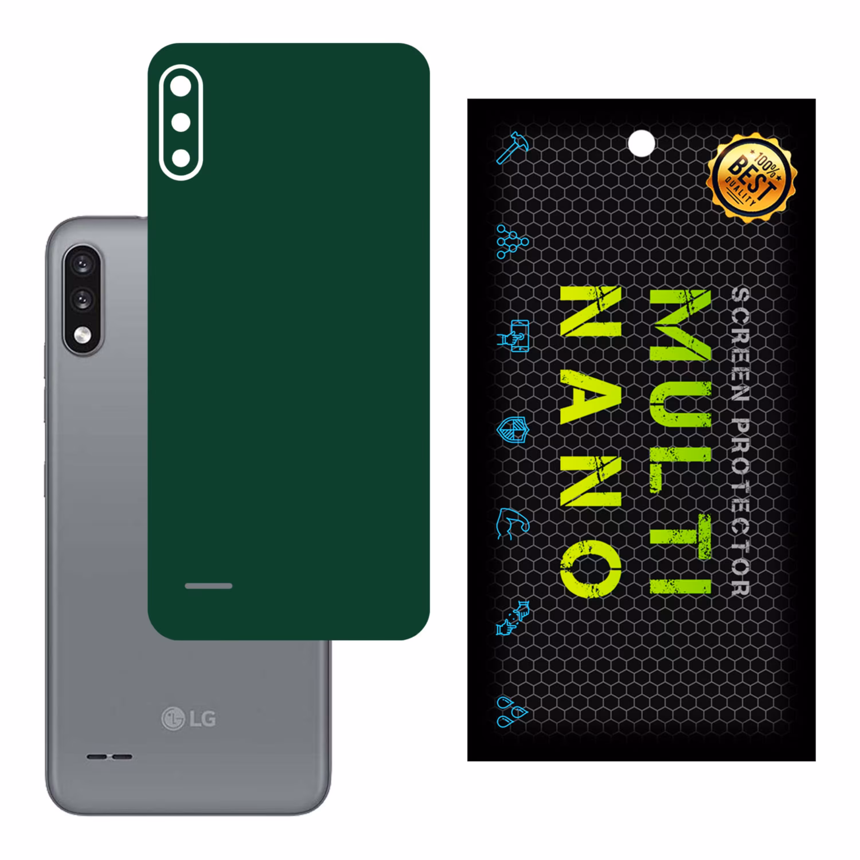 برچسب پوششی MultiNano مدل X-F1M-Green برای پشت موبایل ال جی K22