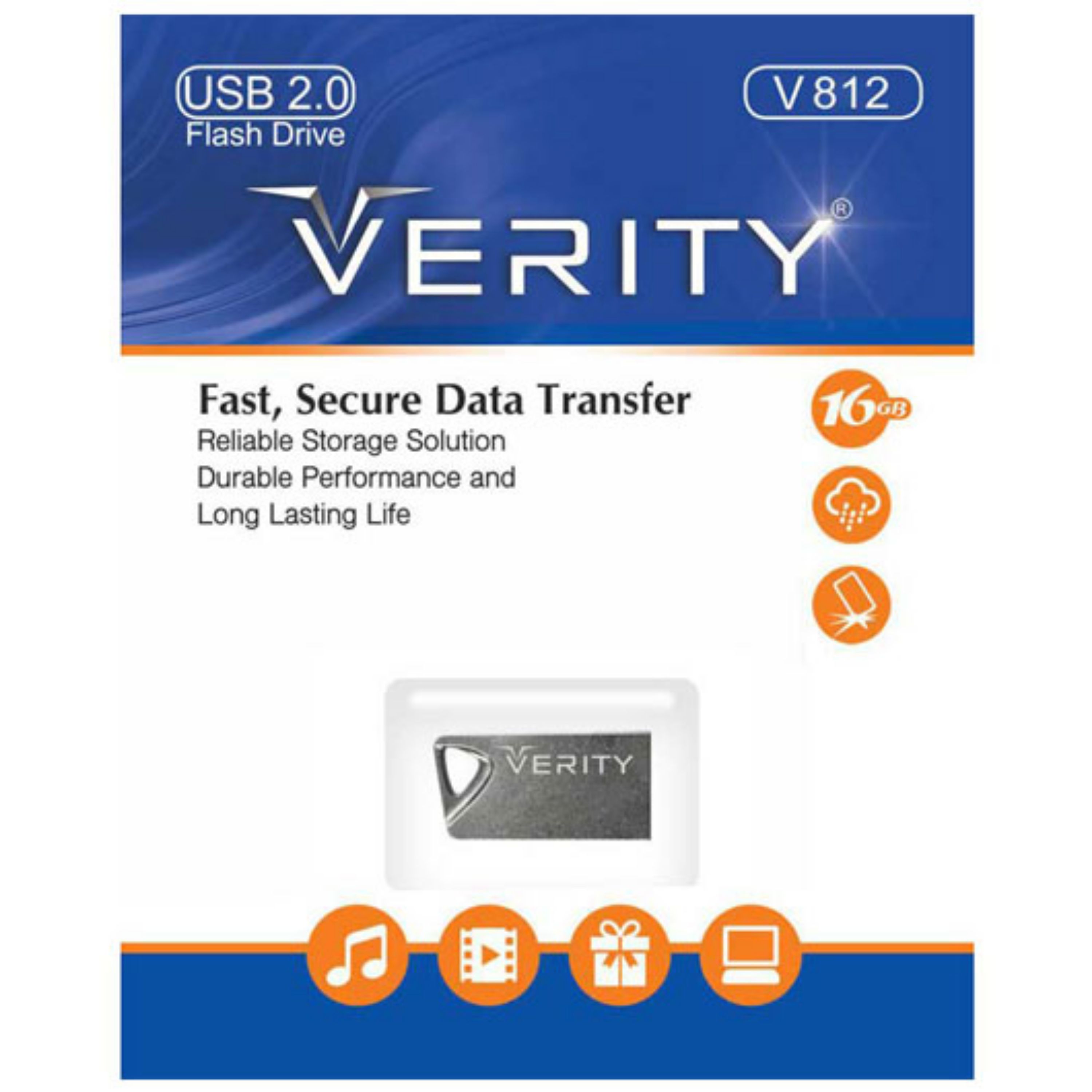 فلش 16GB Verity V812 با گارانتی مادام العمر