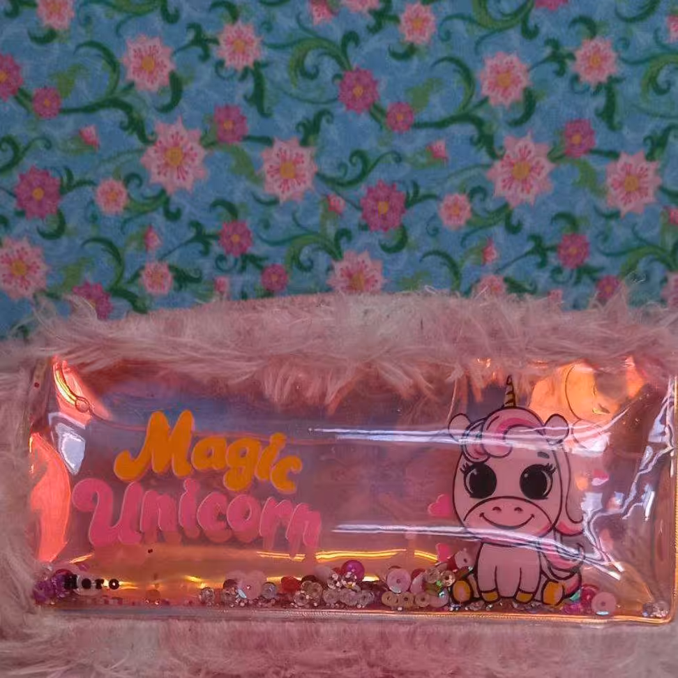 جامدادی آکواریومی یونیکورن پولیشی صورتی