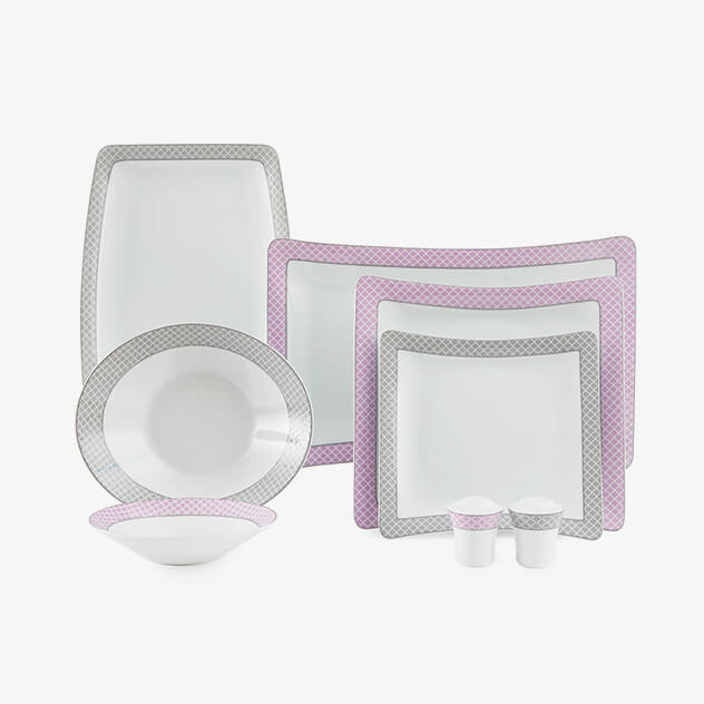 سرویس غذاخوری وینچی ساتین 30 پارچه چینی زرین